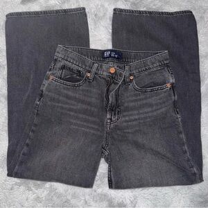 Black/grey GAP high waisted wide leg jeans